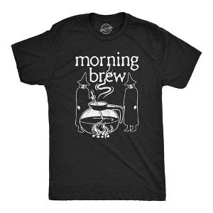 Mens Morning Brew T Shirt Funny Witch Potion Coffee Pot Joke Tee For Guys - Crazy Dog Men's T Shirt - 1 of 4