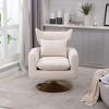 CAVINAS Swivel Recliner, Accent Glider Chair with Extendable Footrest, Corduroy Fabric Sofa Chair for Bedroom, Living Room - 2 of 4
