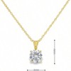Sterling Silver Cubic Solitaire Pendant Necklace, Fashionable and Exquisite, Suitable for Women's Daily Wear - 4 of 4