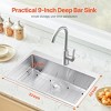 VEVOR 33 inch Kitchen Sink Workstation, 304 Stainless Steel Top Mount Sinks, Drop-In Single Bowl Farmhouse Basin with Accessories, Silver - 3 of 4