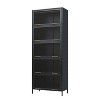 Okak Tall Storage Cabinet, Display Cabinet with 5 Glass Doors and 5 Shelves, Modern Style Curio Cabinet for Home Living Room Office - 4 of 4