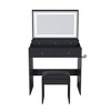 Ridstar 31.5 in. W Modern Large Mirror Vanity Tables with Hairdryer Holder & 5 Drawers for Bedroom-Black - 4 of 4