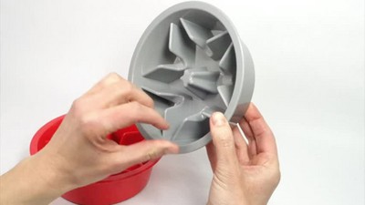 Gray 2-Cup Slow Feed Dog Bowl Insert for Raised Feeders