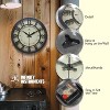 12" 3D Rustic Wall Clock Black - Infinity Instruments - image 4 of 4