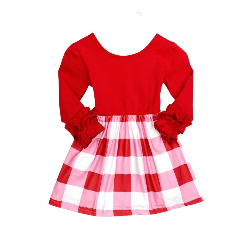 Girls Love At First Sight Colorblock Dress - Mia Belle Girls, 2 of 6