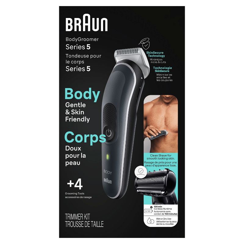 Braun Series 5 BG5360 Men&#39;s Rechargeable Body Groomer + 2 Attachment Combs, 1 of 10