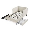 Kumasinova Twin/Full Size Bed Frame,Upholstered Platform Bed Frame with 2 Storage Drawers,Adjustable Velvet Sofa Bed for Living Room,Bedroom - 2 of 4