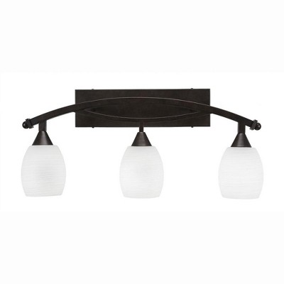 Toltec Lighting Bow 3 - Light Vanity in  Bronze