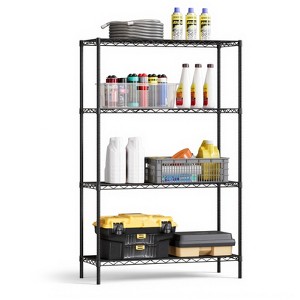 SUGIFT 4 Tier Metal Wire Shelving Unit Adjustable Storage Rack Heavy Duty Shelf Organizer for Kitchen Pantry Closet Garage Office - 1 of 4