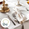 Unique Bargains Napkin Rings Faux Pearls Stainless Steel Plastic 1 Pc - 2 of 3