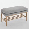 NicBex Modern Bench with Shelf,Linen Shoe Bench with Metal Legs for Bedroom,Living Room,Entryway - 4 of 4
