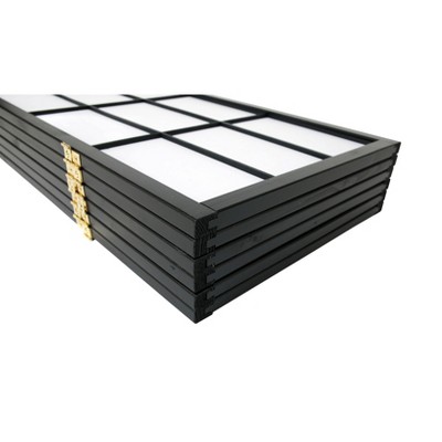 Black 6-Panel Plum Blossom Shoji Room Divider
