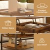 WOWLIVE 36"W Lift Top Coffee Table with Storage, Round Wood Cocktail Table for Living Room, CT003 - 3 of 4
