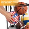 MOEPISY Columnar Vertical Ball Storage Racks with Wheels-New Durable Rolling Basketball Holder - 3 of 4