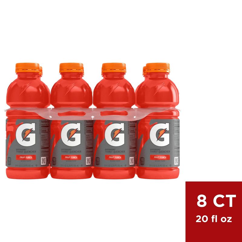 Gatorade Fruit Punch Sports Drink - 8pk/20 fl oz Bottles, 1 of 8