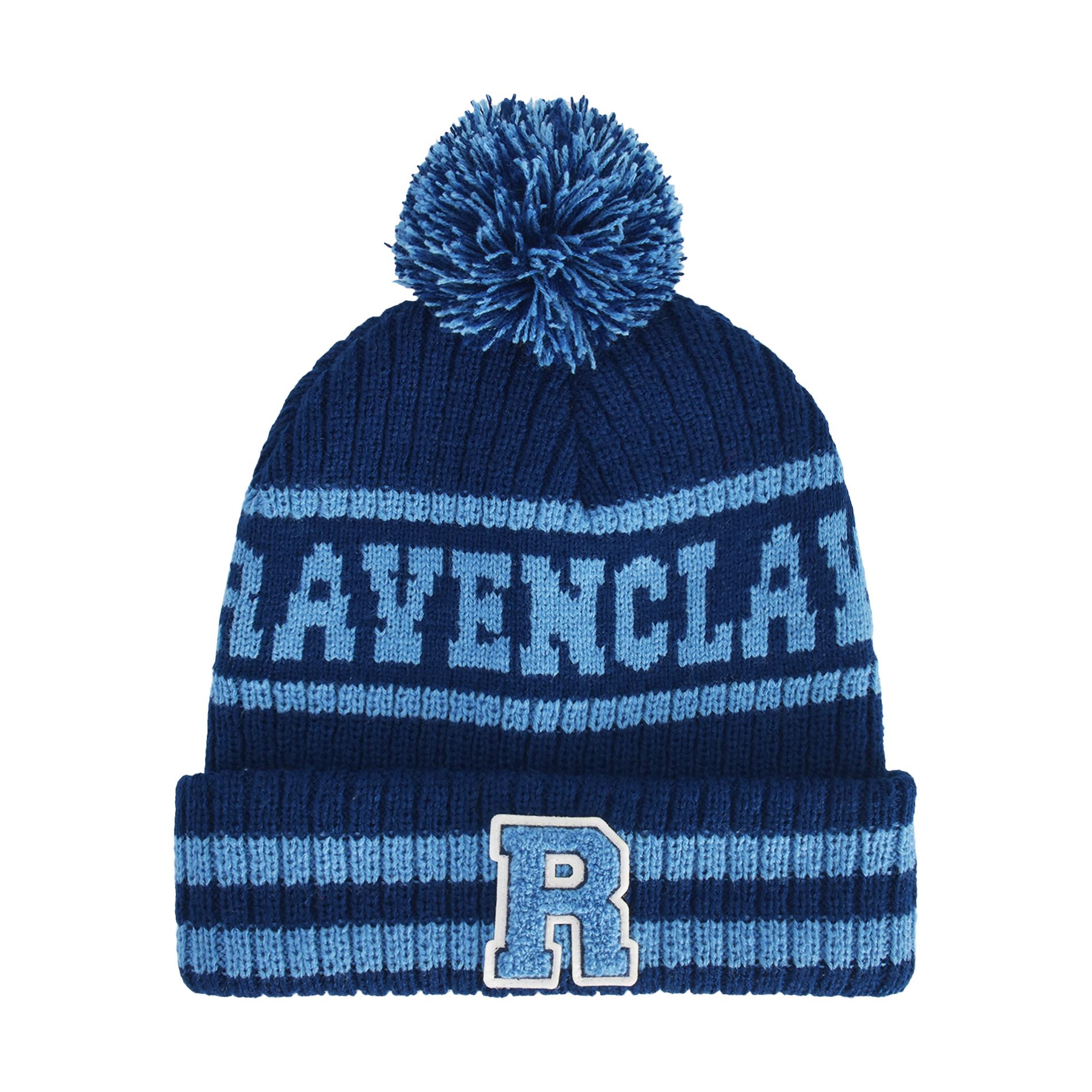 Harry Potter Adult Hogwarts Collegiate Winter Knit Hat with Cuff and Pom