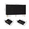 Nasitip 7 Drawer Dresser for Bedroom, Modern Wood Storage Dresser Organizer with Gold Metal Handles & Anti-Tipping Device for Hallway, Entryway - 3 of 4
