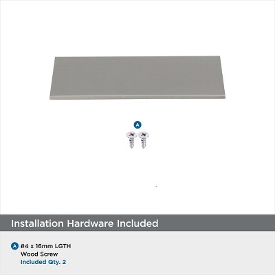 Brushed Nickel Modern Finger Cabinet Pull with Mounting Hardware
