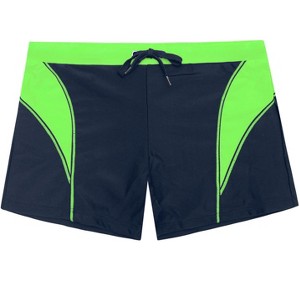 Lars Amadeus Men's Summer Surfing Color Block Drawstring Waist Beach Swim Shorts - 1 of 3