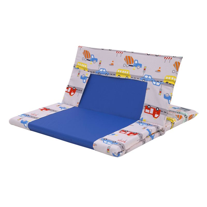 Everything Kids Construction, Bus, Truck, and Car Red, Yellow, and Blue Preschool Nap Pad Sheet, 4 of 6
