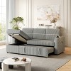 TiramisuBest 85 Inches Corduroy Sofa Bed, Modular Sectional Sofa with Storage, Sideboard Buffet Style Design for Living Room - 3 of 4