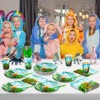 Hachikiko Dinosaur Party Supplies, Dinosaur Themed Birthday Party Decorations Disposable Tableware Set, Dinosaur Plates and Napkins, Cups, Cutlery - 4 of 4