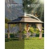 TackView 11x11 Pop Up Gazebo Tent with Mosquito Netting, Outdoor Canopy Shelter Easy Setup, Water & UV Resistant,Khaki - 4 of 4