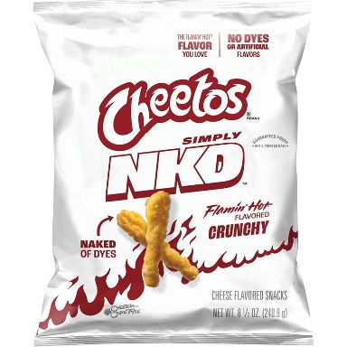 Cheetos Simply NKD No Artificial Flavors Crunchy Flamin' Hot Chips - 8.5oz