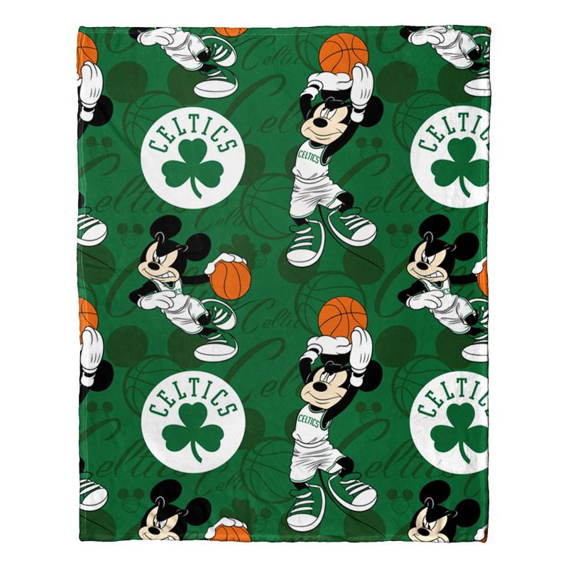 NBA Boston Celtics Mickey Silk Touch Throw Blanket and Hugger, 1 of 3
