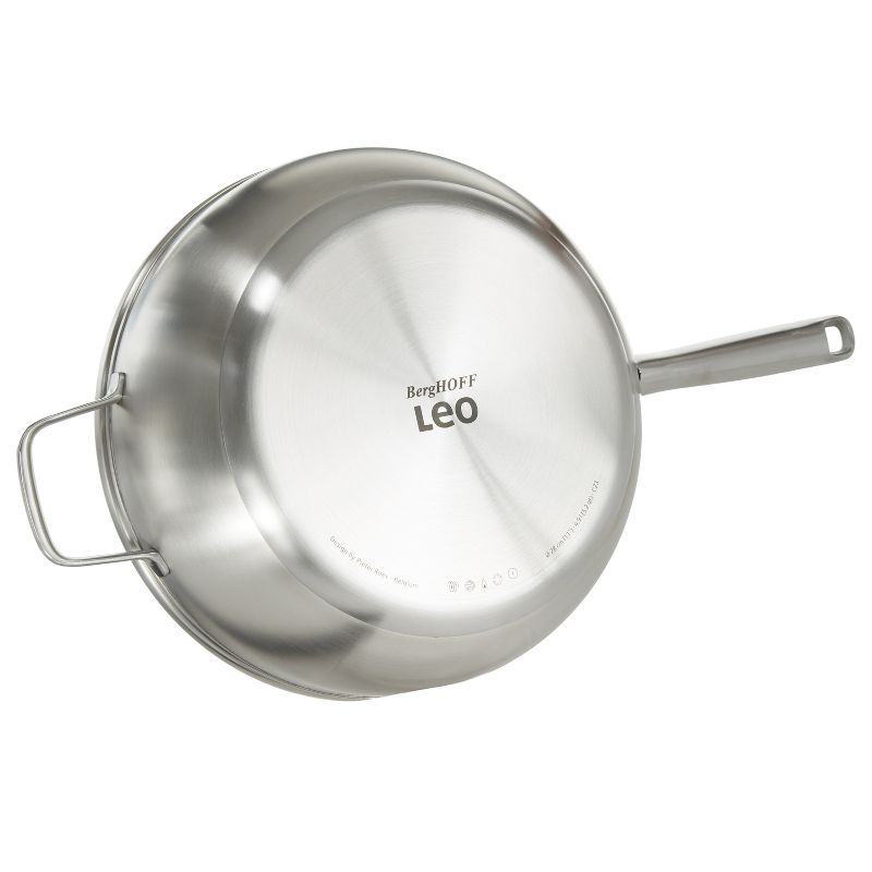 BergHOFF Graphite Recycled 18/10 Stainless Steel Wok Pan 11", 5.2qt. With Glass Lid, 5 of 10