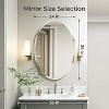 24"x36" Frameless Oval Wall Mirror for Bathroom/Vanity, Beveled Edge, Simple & Elegant Look - 4 of 4