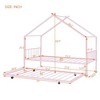 Twin Metal Bed with House Design and Included Twin Trundle Bed - 4 of 4