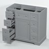 36" Bathroom Vanity Base Only, Freestanding Cabinet with 1 Door and 6 Drawers, Adjustable Shelf, Sink Not Included - 3 of 4