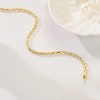 14K Gold Rope Chain Bracelet, Dense Solid Link Design for Men and Women, Sizes 6.5 to 9 Inches Available - 3 of 4
