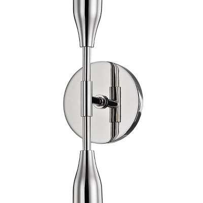 Tara Polished Nickel 2-Light Dimmable Wall Sconce