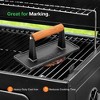 NutriChef Cast Iron Grill Press , Black - 3 of 4