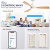 Sofucor 48 Inch Smart Ceiling Fan with Lights and Remote/APP Control Work with Alexa/Google Low Profile Ceiling Fan for Indoor Outdoor Bedroom - 2 of 4