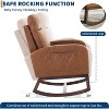Modern Nursery Chair,Rocking Chair with High Backrest Armchair,Upholstered Glider Rocke Accent Reading Chairs - 4 of 4