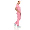 MediChic Women's V-Neck Scrub Set Straight Leg Six Pocket Cargo Scrub Pants with 4-Way Stretch Scrubs Sets - 3 of 4