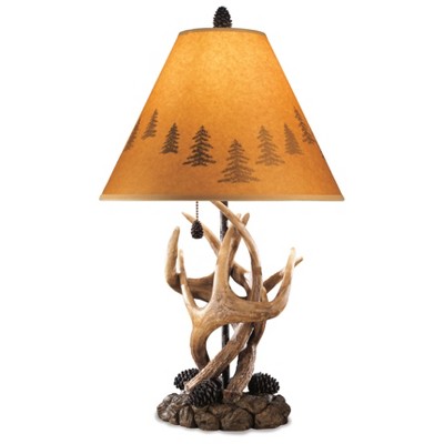 Set of 2 Derek Poly Table Lamps Brown - Signature Design by Ashley: Rustic Style, UL Listed