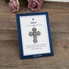 Anna-Kaci Iridescent Rhinestone Cross Fashion Style Brooch Pin with Gift Message Card Envelope - 3 of 4