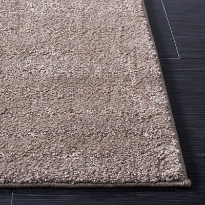 Taupe Non-Slip Synthetic Square Area Rug 6'7" x 6'7"