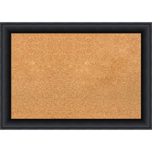 Amanti Art Nero Black Wood Framed Corkboard, Natural Cork - 1 of 4