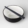 37 fl oz Solid Noodle Bowl with Chopstick Black/White - Room Essentials™ - 4 of 4