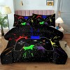 Boersma Black Video Game Comforter Set – Colorful Game Controller Bedding for Kids & Teens, 3-Piece Set, Boys Girls Room Decor - 2 of 4