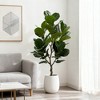 Vitalismo 4.5ft Artificial Fiddle Leaf Fig Tree Faux Ficus with Realistic Leaves and Natural Trunk Potted Fake Plant Indoor/Outdoor Home Office Decor - 3 of 3