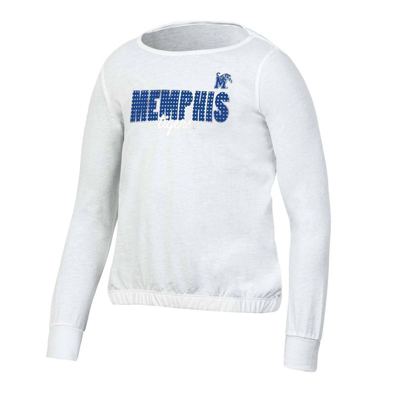NCAA Memphis Tigers Girls&#39; White Long Sleeve T-Shirt, 1 of 4