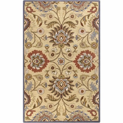 Hauteloom Caesar 1116 Hand Tufted Beige & Rust Wool Rug