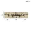 AZL1 Life Concept Wall Art Triptych 3-piece Canvas Flight Time by Doug Hernandez Display for Modern Offices Rooms Homes , Grey, 42.52"*3.54"*23.23" - 4 of 4