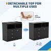 Baby Dresser with Changing Table Top, Wooden Diaper Changing Station with 3 Drawers, Cabinet & 2 Open Compartments for Nursery, Bedroom - 3 of 4